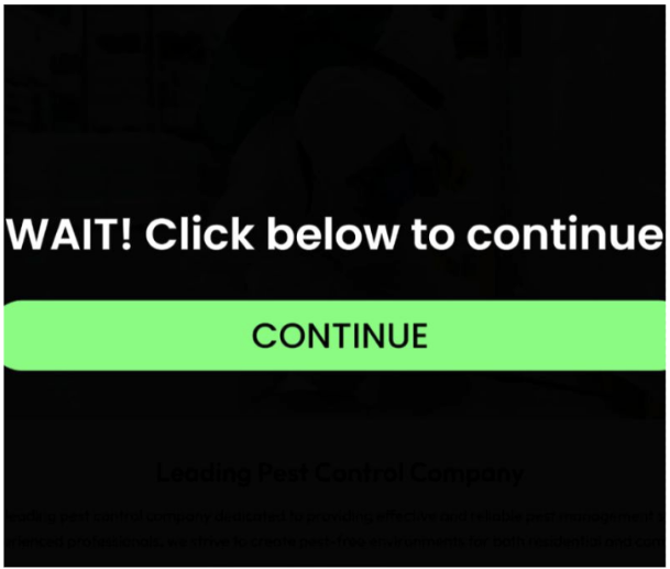 ClickFix clickbait ad that tries to fool a consumer into clicking on it.